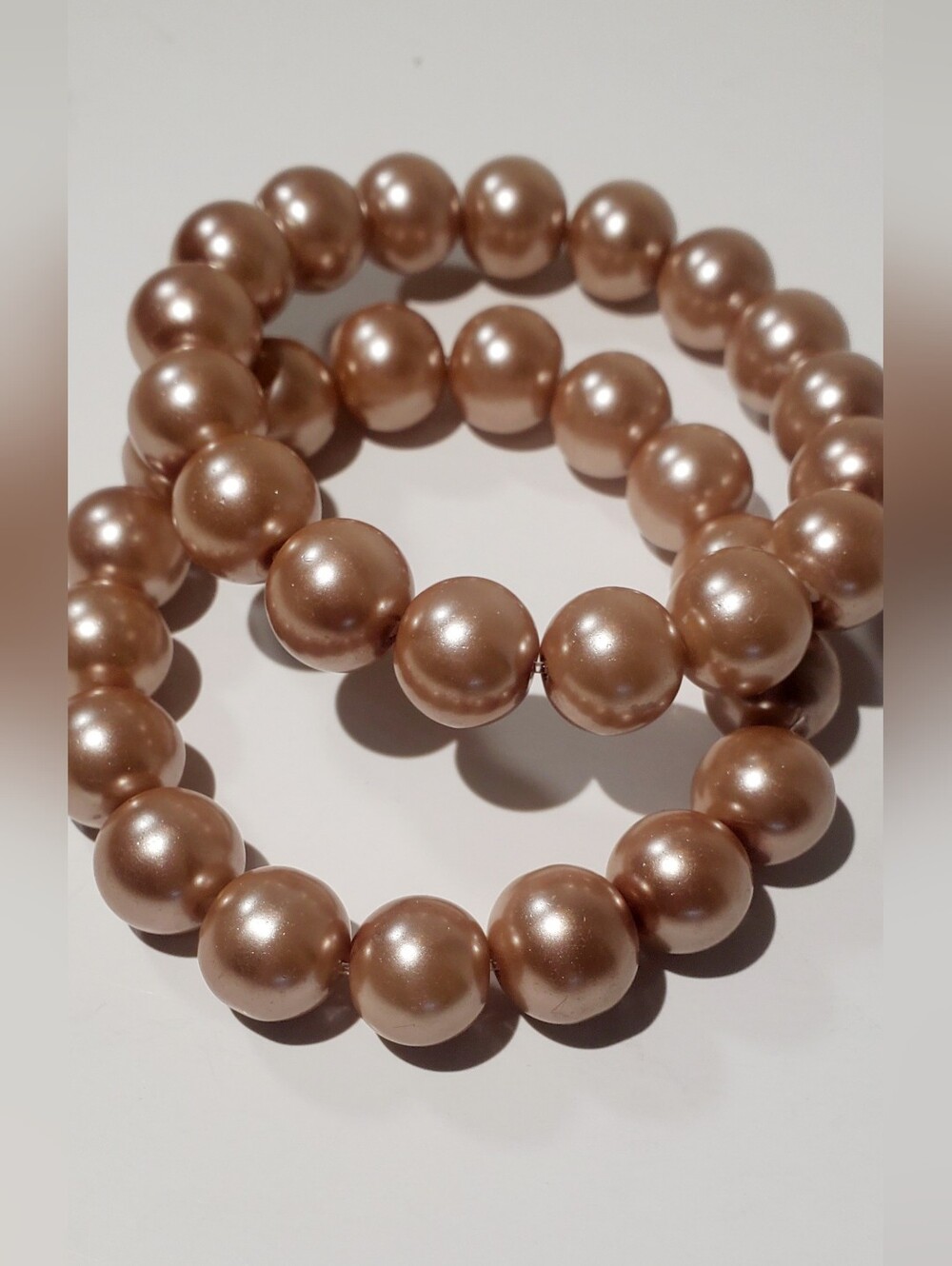 Classic Champagne Pearl Bead Necklace - Women Jewelry